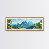 Goyambokka, Sri Lanka Panoramic Print, Vacation Gift, Sri Lanka Wall Art, Beach Painting, Beach Decor, Large Wall Art, Wood Frame Art