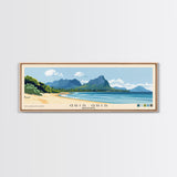 Gris Gris, Mauritius Panoramic Print, Vacation Gift, Mauritius Wall Art, Beach Painting, Beach Decor, Beach Or Lakehouse Art