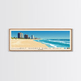 Gulf Shores Public Beach, Alabama Panoramic Beach Print, Vacation Gift, Alabama Wall Art, Beach Painting, Beach Decor, Beach Painting