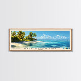 Half Moon Caye, Belize Panoramic Print, Vacation Gift, Belize Wall Art, Beach Painting, Beach Decor, Beach Or Lakehouse Art