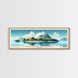 Herren Island, Germany Panoramic Beach Print, Vacation Gift, Germany Wall Art, Beach Painting, Beach Decor, Beach Painting