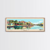 Hoi An, Vietnam Panoramic Beach Print, Vacation Gift, Vietnam Wall Art, Framed Canvas Print, Framed Beach Painting