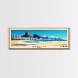 Ipanema, Brazil Panoramic Beach Print, Vacation Gift, Brazil Wall Art, Beach Painting, Beach Decor, Beach Painting