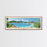 Island Harbour, Anguila Panoramic Beach Print, Vacation Gift, Anguila Wall Art, Beach Painting, Beach Decor, Beach Painting