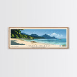 Juara Beach, Tioman Island, Malaysia Panoramic Beach Print, Vacation Gift, Tioman Island, Malaysia Wall Art, Beach Painting, Beach Decor, Beach Painting