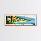 Kefalonia, Greece Panoramic Print, Vacation Gift, Greece Wall Art, Beach Painting, Beach Decor, Large Wall Art, Wood Frame Art