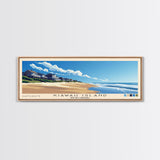 Kiawah Island, South Carolina Panoramic Beach Print, Vacation Gift, South Carolina Wall Art, Beach Painting, Beach Decor, Beach Painting