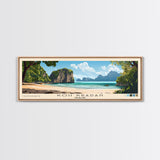 Koh Kradan, Thailand Panoramic Print, Vacation Gift, Thailand Wall Art, Beach Painting, Beach Decor, Beach Or Lakehouse Art