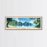 Koh Phi Phi, Thailand Panoramic Beach Print, Vacation Gift, Thailand Wall Art, Beach Painting, Beach Decor, Beach Painting