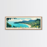 Koh Rong Samloen, Cambodia Panoramic Beach Print, Vacation Gift, Cambodia Wall Art, Framed Canvas Print, Framed Beach Painting