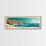 Lampedusa, Italy Panoramic Beach Print, Vacation Gift, Italy Wall Art, Framed Canvas Print, Framed Beach Painting