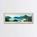 Langkawi, Malaysia Panoramic Print, Vacation Gift, Malaysia Wall Art, Beach Painting, Beach Decor, Large Wall Art, Wood Frame Art