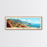 Las Pocitas, Peru Panoramic Print, Vacation Gift, Peru Wall Art, Beach Painting, Beach Decor, Beach Or Lakehouse Art