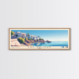 Las Salinas, Spain Panoramic Beach Print, Vacation Gift, Spain Wall Art, Beach Painting, Beach Decor, Beach Painting