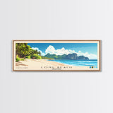 Long Beach, Philippines Panoramic Beach Print, Vacation Gift, Philippines Wall Art, Framed Canvas Print, Framed Beach Painting