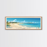 Long Island, Bahamas Panoramic Beach Print, Vacation Gift, Bahamas Wall Art, Beach Painting, Beach Decor, Beach Painting