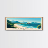 Lopes Mendes Beach, Brazil Panoramic Beach Print, Vacation Gift, Brazil Wall Art, Framed Canvas Print, Framed Beach Painting