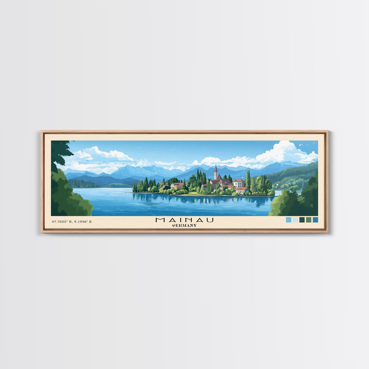 Mainau, Germany Panoramic Print, Vacation Gift, Germany Wall Art, Vacation Wall Art, Vacatation Memories, Beach Decor, Beach Or Lakehouse Art