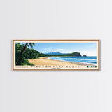 Manzanillo Beach, Costa Rica Panoramic Print, Vacation Gift, Costa Rica Wall Art, Beach Painting, Beach Decor, Large Wall Art, Wood Frame Art