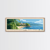 Manzanillo del Mar, Colombia Panoramic Beach Print, Vacation Gift, Colombia Wall Art, Framed Canvas Print, Framed Beach Painting