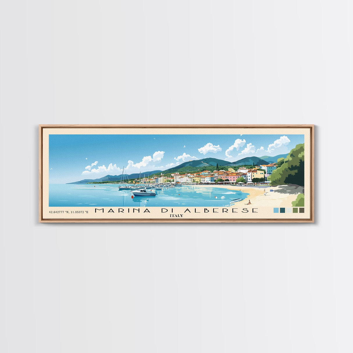 Marina di Alberese, Italy Panoramic Print, Vacation Gift, Italy Wall Art, Vacation Wall Art, Vacatation Memories, Beach Decor, Beach Or Lakehouse Art