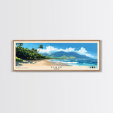 Maui, Hawaii Panoramic Print, Vacation Gift, Hawaii Wall Art, Beach Painting, Beach Decor, Beach Or Lakehouse Art