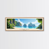 Maya Bay, Thailand Panoramic Print, Vacation Gift, Thailand Wall Art, Vacation Wall Art, Vacatation Memories, Beach Decor, Beach Or Lakehouse Art