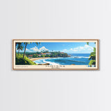 Mirissa, Sri Lanka Panoramic Beach Print, Vacation Gift, Sri Lanka Wall Art, Beach Painting, Beach Decor, Beach Painting