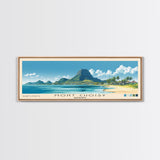 Mont Choisy, Mauritius Panoramic Beach Print, Vacation Gift, Mauritius Wall Art, Framed Canvas Print, Framed Beach Painting