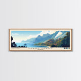 Nyang Nyang, Indonesia Panoramic Beach Print, Vacation Gift, Indonesia Wall Art, Framed Canvas Print, Framed Beach Painting