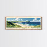 Oldshoremore beach, Scotland Panoramic Beach Print, Vacation Gift, Scotland Wall Art, Beach Painting, Beach Decor, Beach Painting