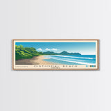 Ostional Beach, Costa Rica Panoramic Beach Print, Vacation Gift, Costa Rica Wall Art, Beach Painting, Beach Decor, Beach Painting