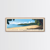 Pasir Tengkorak Beach, Malasyia Panoramic Print, Vacation Gift, Malasyia Wall Art, Beach Painting, Beach Decor, Large Wall Art, Wood Frame Art