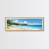 Pebbles Beach, Barbados Panoramic Print, Vacation Gift, Barbados Wall Art, Vacation Wall Art, Vacatation Memories, Beach Decor, Beach Or Lakehouse Art