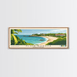 Playa Dorada, Dominican Republic Panoramic Beach Print, Vacation Gift, Dominican Republic Wall Art, Framed Canvas Print, Framed Beach Painting