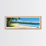 Playa Fronton, Dominican Republic Panoramic Print, Vacation Gift, Dominican Republic Wall Art, Beach Painting, Beach Decor, Beach Or Lakehouse Art