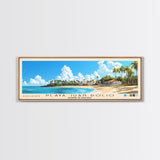 Playa Juan Dolio, Dominican Republic Panoramic Print, Vacation Gift, Dominican Republic Wall Art, Beach Painting, Beach Decor, Large Wall Art, Wood Frame Art