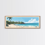 Playa Pilar, Cuba Panoramic Beach Print, Vacation Gift, Cuba Wall Art, Beach Painting, Beach Decor, Beach Painting