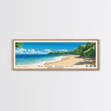 Playa Rincón, Dominican Republic Panoramic Print, Vacation Gift, Dominican Republic Wall Art, Beach Painting, Beach Decor, Large Wall Art, Wood Frame Art