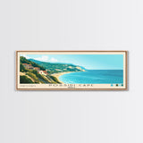 Possidi Cape, Greece Panoramic Beach Print, Vacation Gift, Greece Wall Art, Beach Painting, Beach Decor, Beach Painting