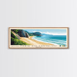 Praia do Carvalho, Portugal Panoramic Beach Print, Vacation Gift, Portugal Wall Art, Beach Painting, Beach Decor, Beach Painting