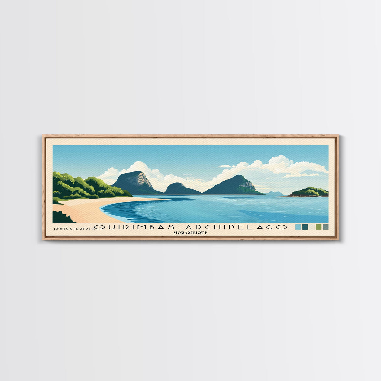 Quirimbas Archipelago, Mozambique Panoramic Print, Vacation Gift, Mozambique Wall Art, Vacation Wall Art, Vacatation Memories, Beach Decor, Beach Or Lakehouse Art