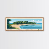 Rabbit Island, Cambodia Panoramic Beach Print, Vacation Gift, Cambodia Wall Art, Beach Painting, Beach Decor, Beach Painting