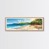 Rainbow Beach, US Virgin islands Panoramic Beach Print, Vacation Gift, US Virgin islands Wall Art, Framed Canvas Print, Framed Beach Painting