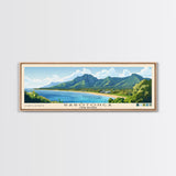 Rarotonga, Cook Islands Panoramic Beach Print, Vacation Gift, Cook Islands Wall Art, Beach Painting, Beach Decor, Beach Painting