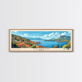 Saharun, Croatia Panoramic Print, Vacation Gift, Croatia Wall Art, Beach Painting, Beach Decor, Beach Or Lakehouse Art