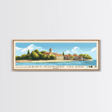 Saint-Honoré Island, France Panoramic Beach Print, Vacation Gift, France Wall Art, Framed Canvas Print, Framed Beach Painting