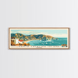 Santa Catalina Island, California Panoramic Beach Print, Vacation Gift, California Wall Art, Beach Painting, Beach Decor, Beach Painting