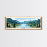 Schluchsee, Germany Panoramic Beach Print, Vacation Gift, Germany Wall Art, Framed Canvas Print, Framed Beach Painting