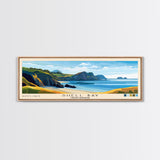 Shell Bay, United Kingdom Panoramic Beach Print, Vacation Gift, United Kingdom Wall Art, Beach Painting, Beach Decor, Beach Painting